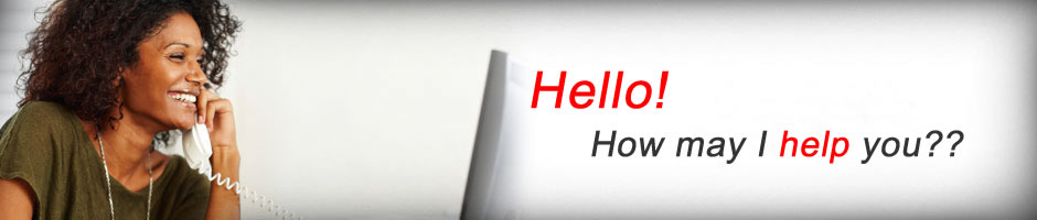 A sales representative is holding on the telephone and seeing the computer